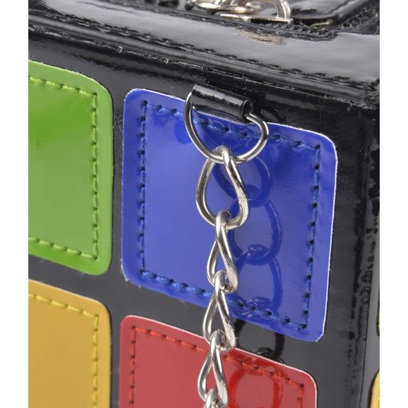 QZUnique Women's Cute Cube Shape Handbag Magic Shoulder Bag Clutch Bag - Picture 10 of 12